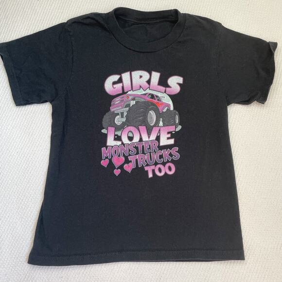 Girls Love Monster Trucks Too Tee - Picture 1 of 3
